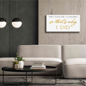 'I Did' by Cindy Jacobs, Canvas Wall Art,40 x 20