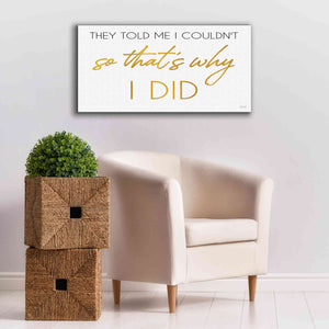 'I Did' by Cindy Jacobs, Canvas Wall Art,40 x 20