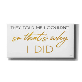 'I Did' by Cindy Jacobs, Canvas Wall Art