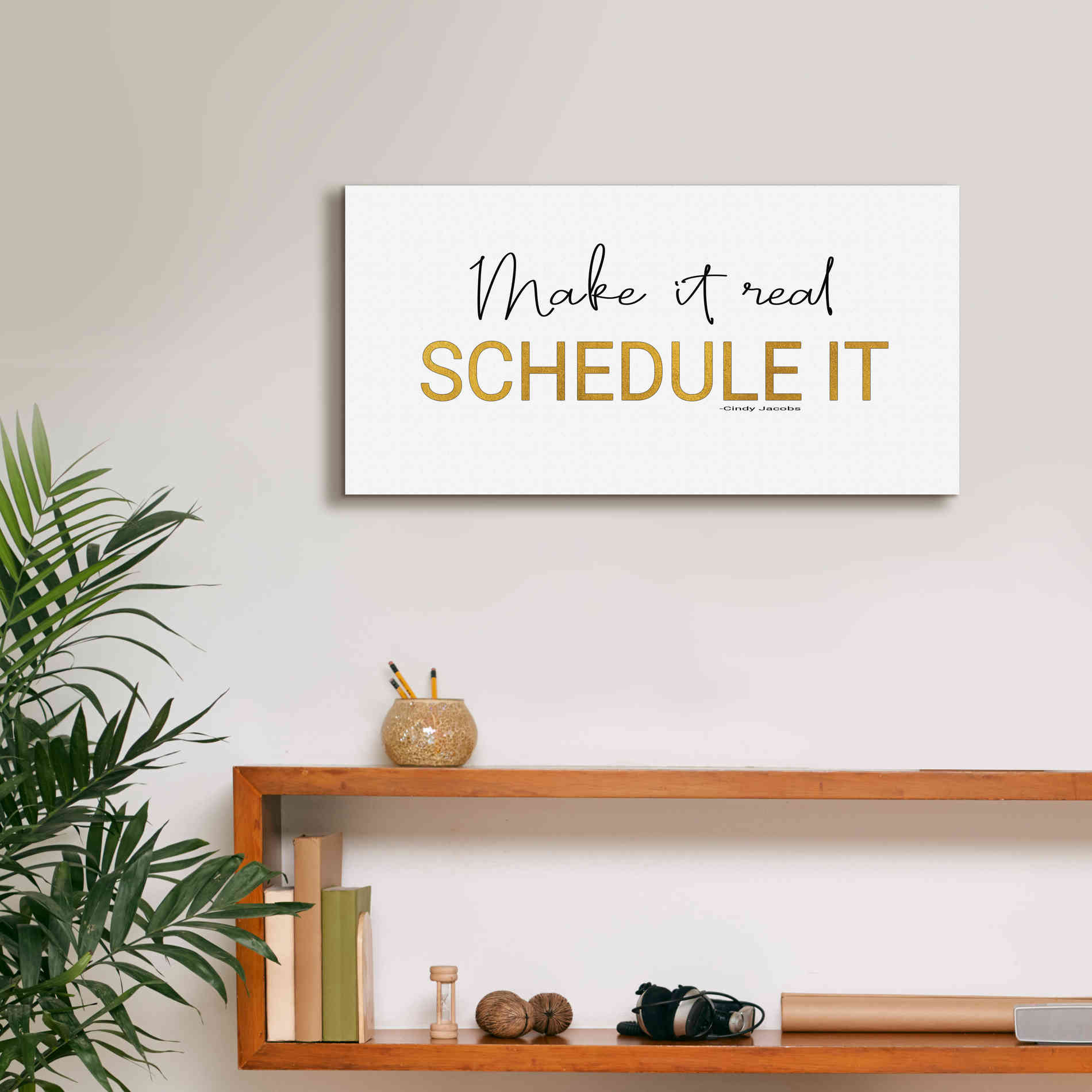 'Make It Real' by Cindy Jacobs, Canvas Wall Art,24 x 12