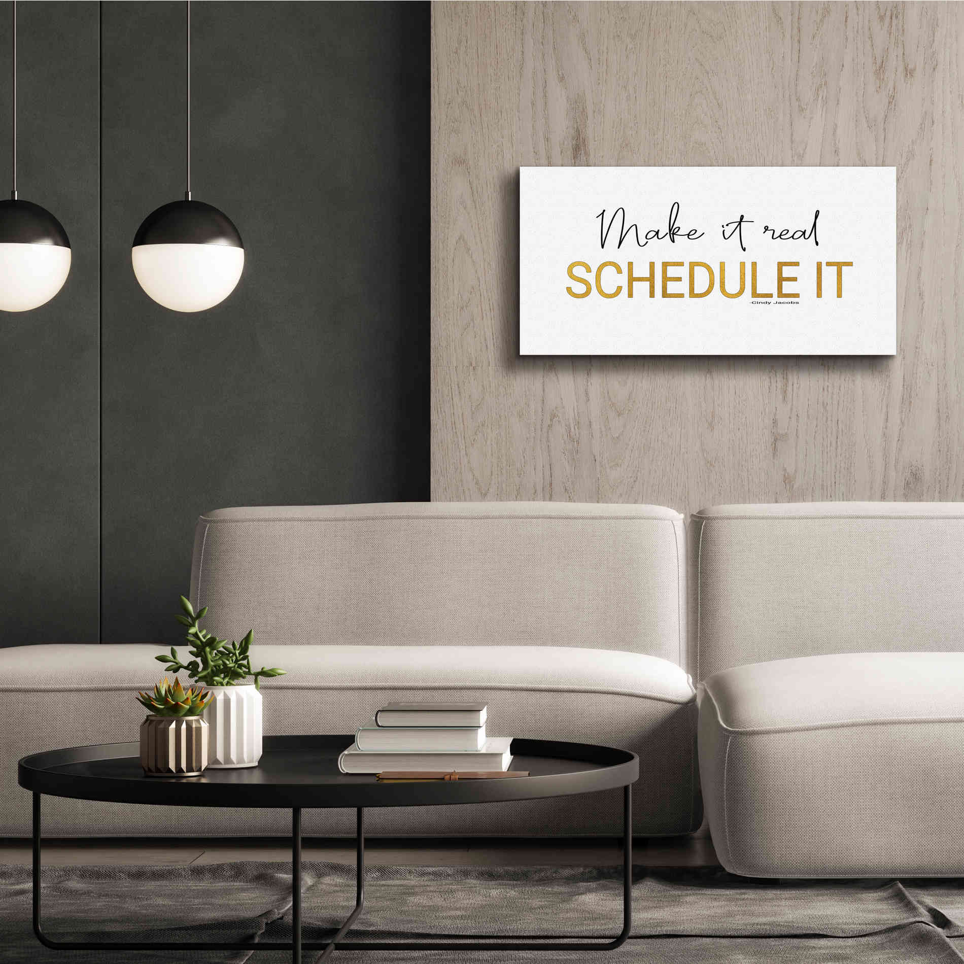 'Make It Real' by Cindy Jacobs, Canvas Wall Art,40 x 20