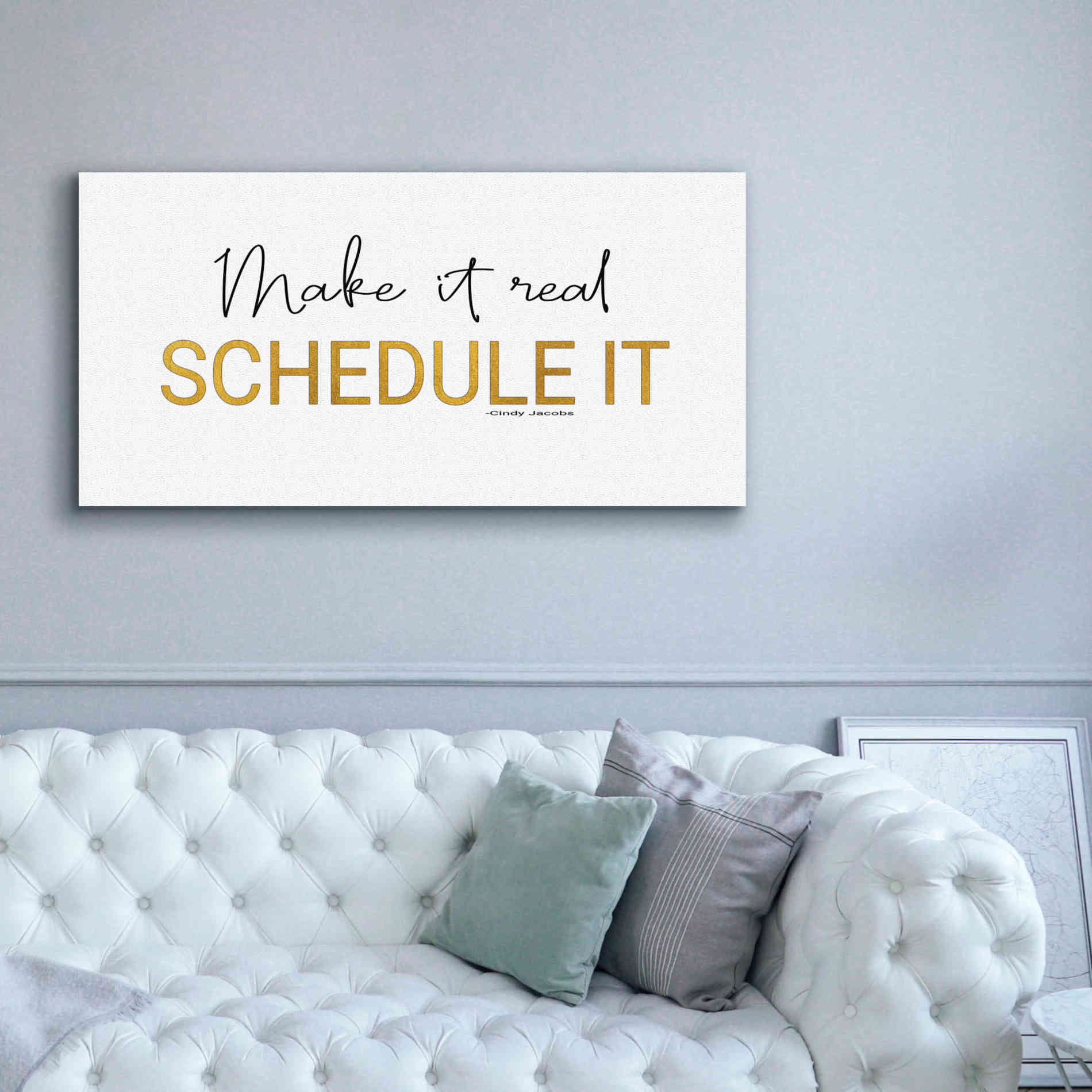 'Make It Real' by Cindy Jacobs, Canvas Wall Art,60 x 30