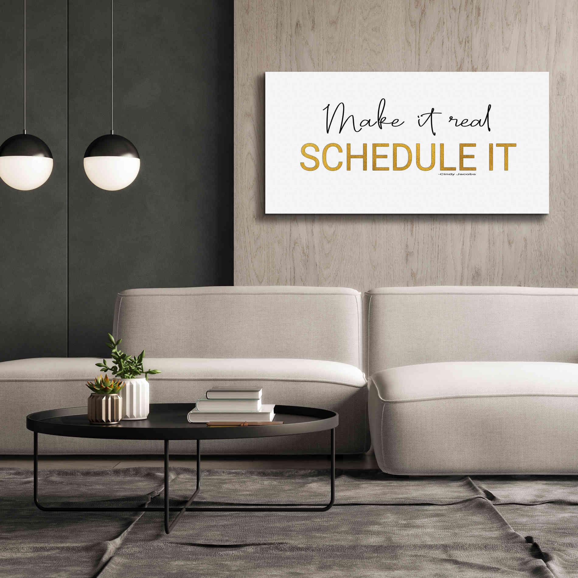 'Make It Real' by Cindy Jacobs, Canvas Wall Art,60 x 30