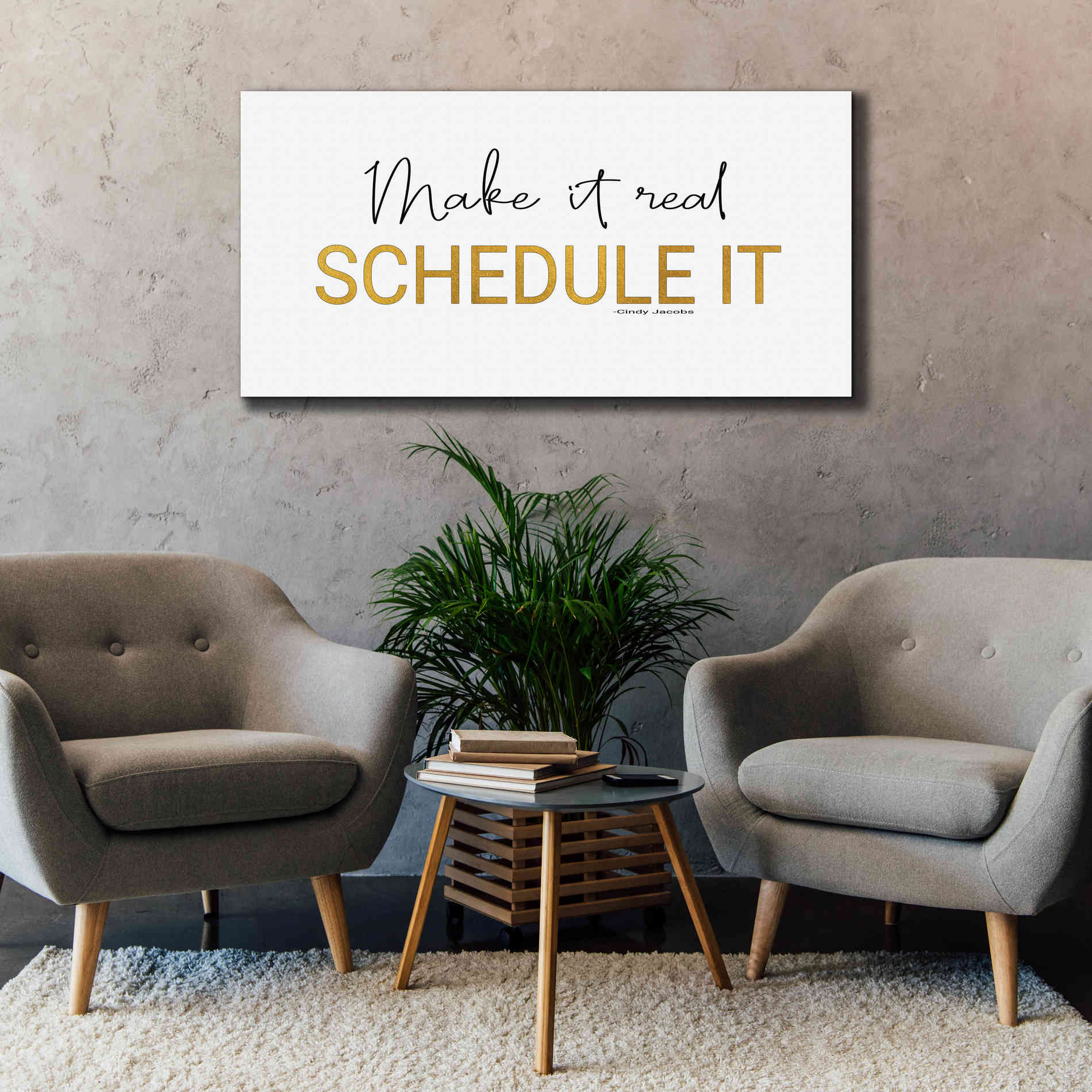 'Make It Real' by Cindy Jacobs, Canvas Wall Art,60 x 30