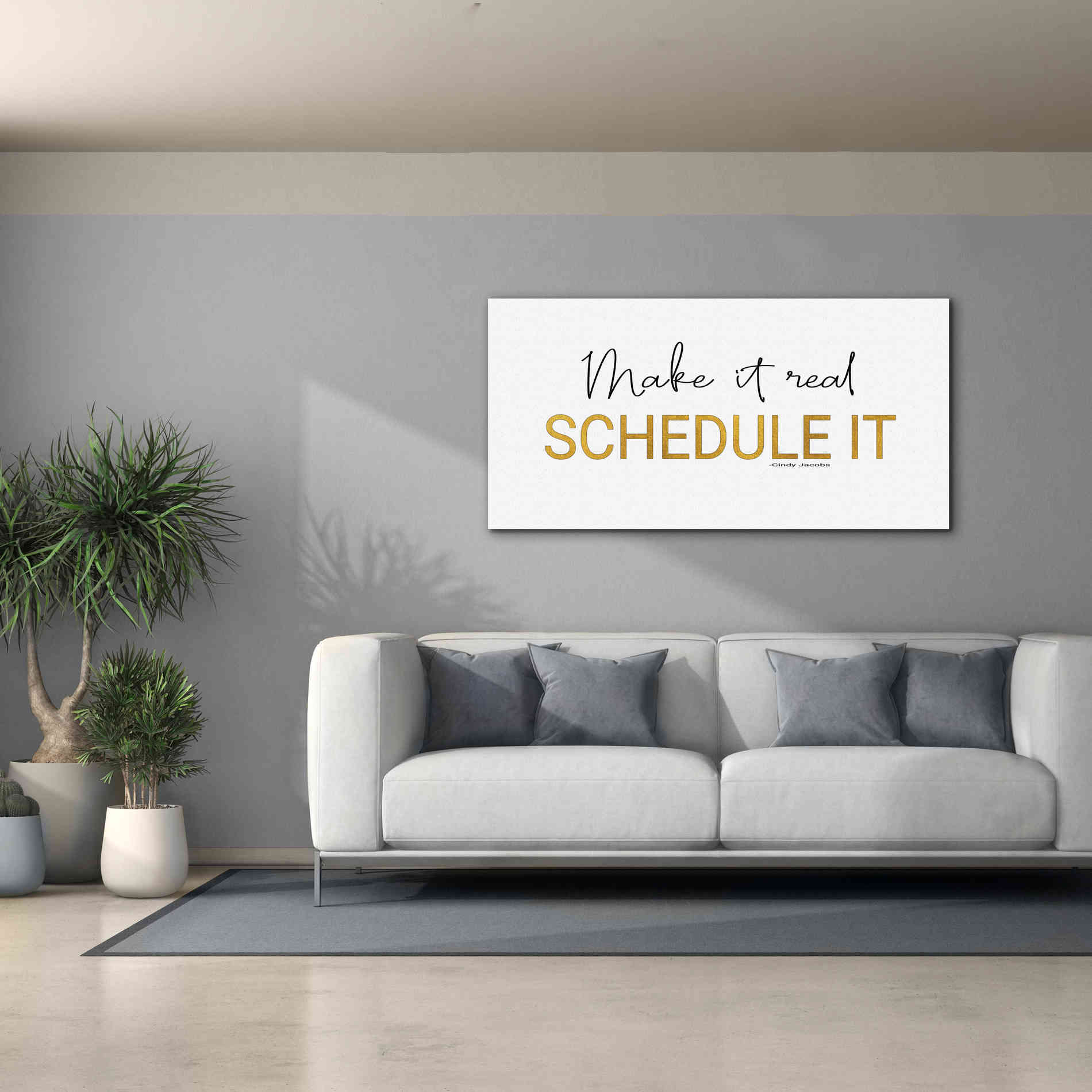 'Make It Real' by Cindy Jacobs, Canvas Wall Art,60 x 30