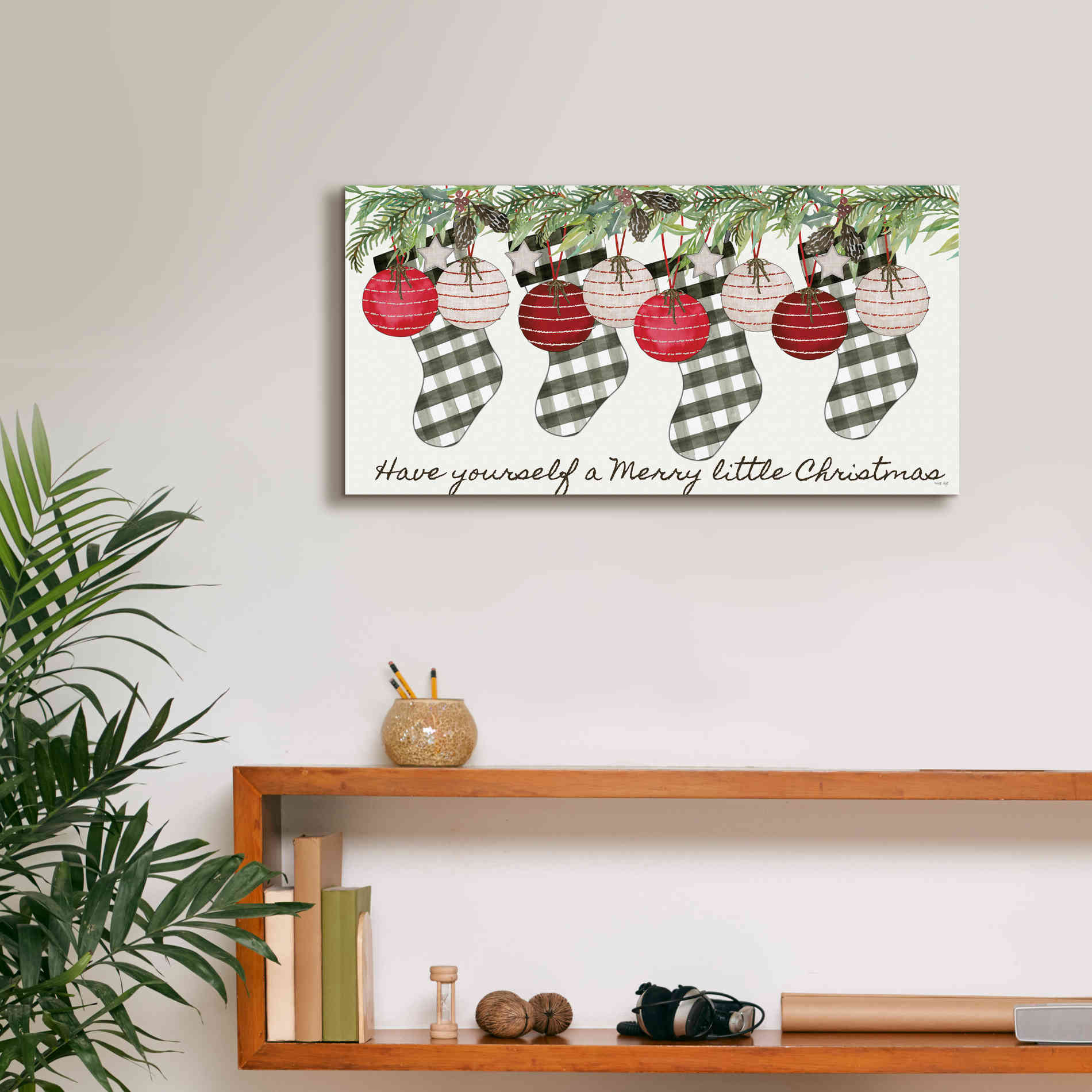 'Have Yourself Ornaments' by Cindy Jacobs, Canvas Wall Art,24 x 12