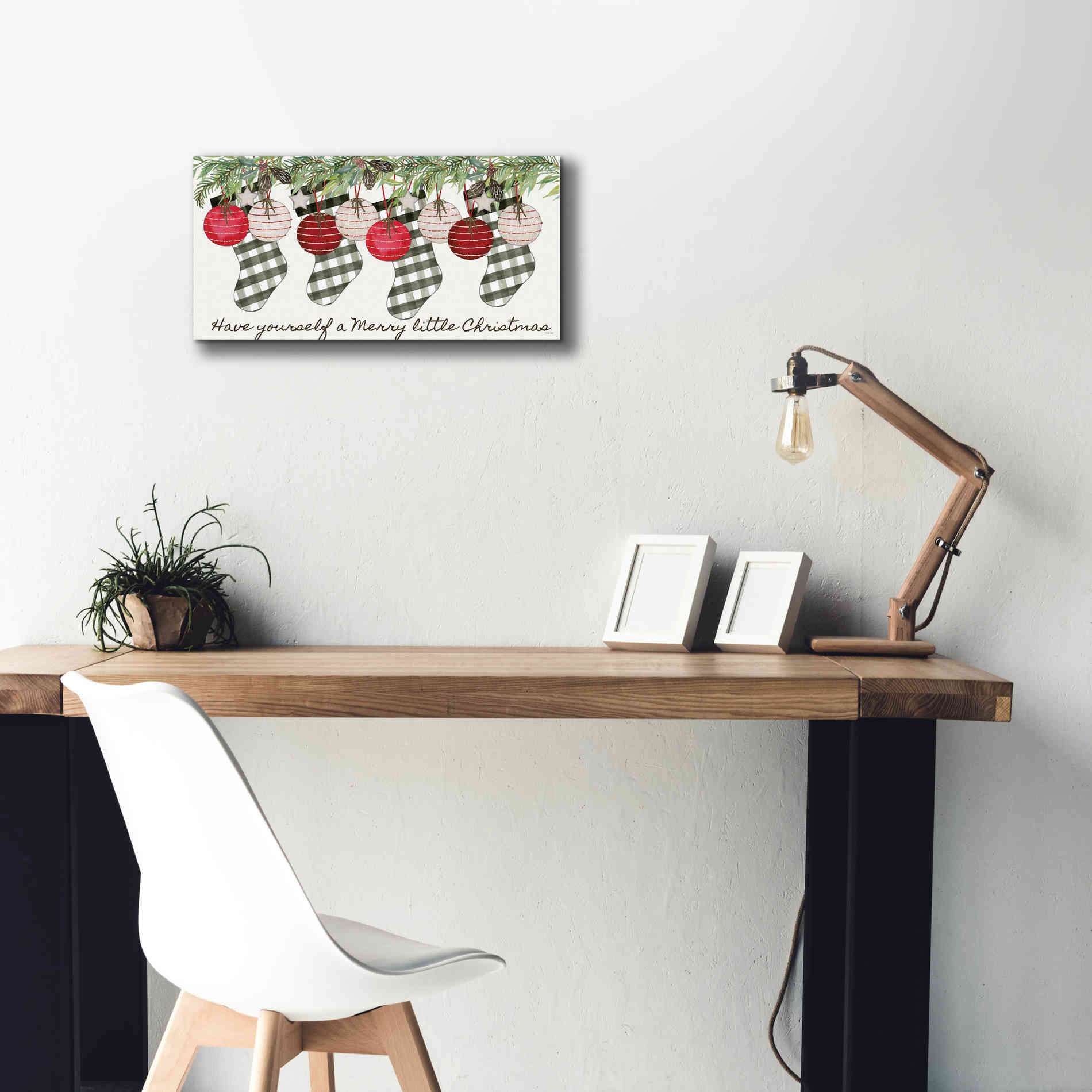 'Have Yourself Ornaments' by Cindy Jacobs, Canvas Wall Art,24 x 12