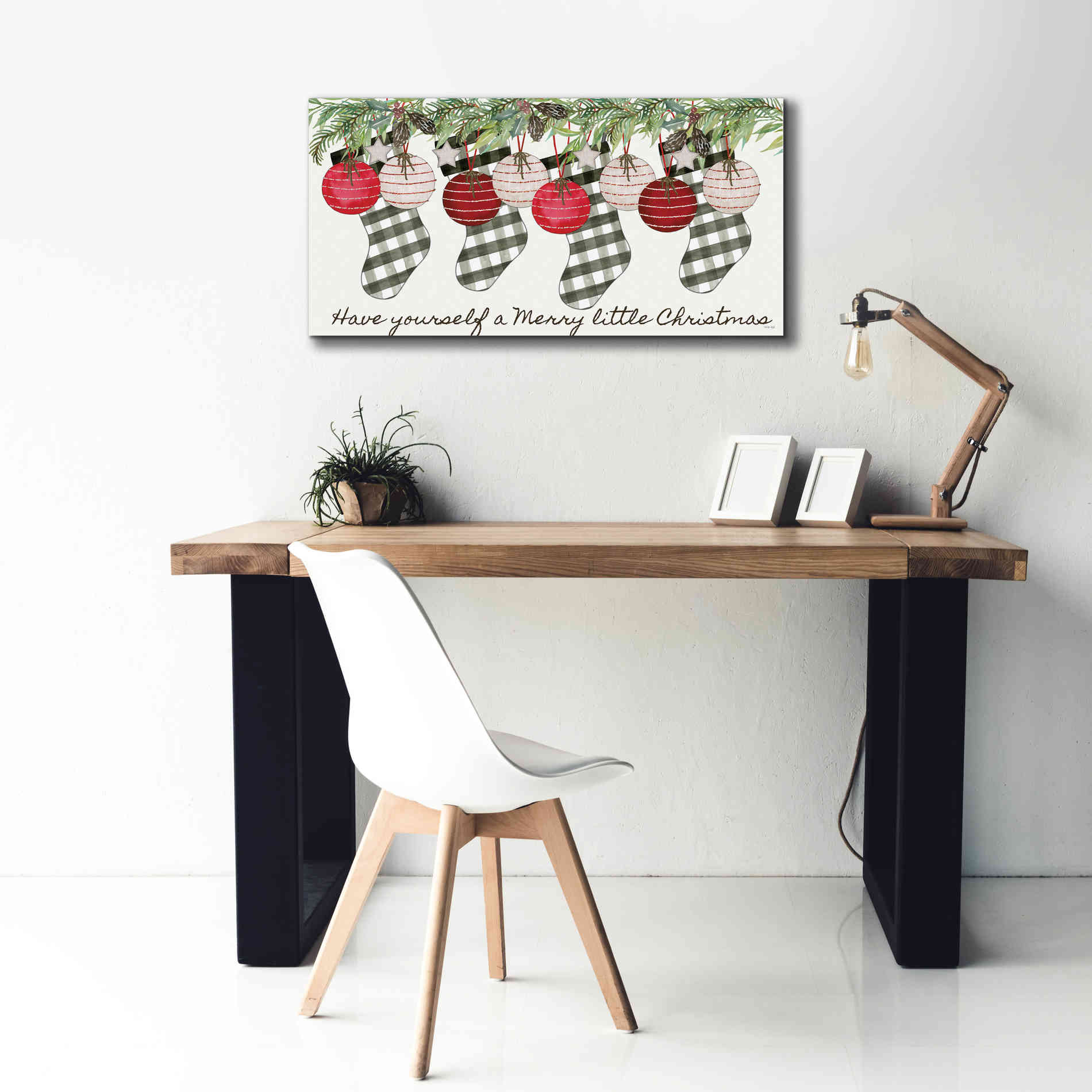 'Have Yourself Ornaments' by Cindy Jacobs, Canvas Wall Art,40 x 20