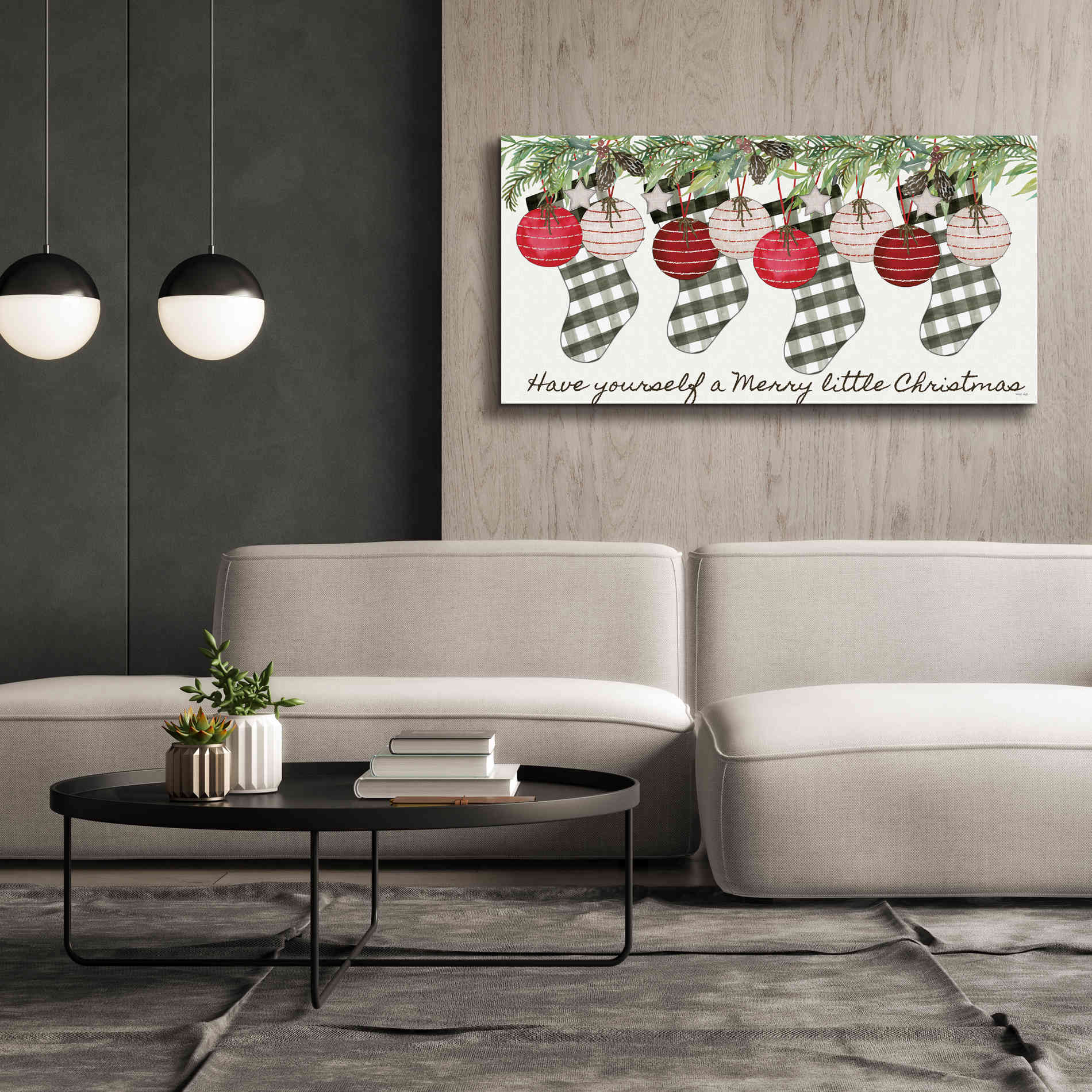 'Have Yourself Ornaments' by Cindy Jacobs, Canvas Wall Art,60 x 30