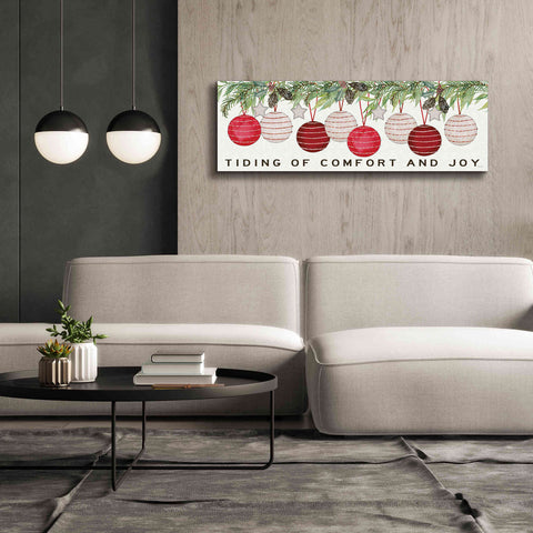Image of 'Tidings of Comfort Ornaments' by Cindy Jacobs, Canvas Wall Art,60 x 20