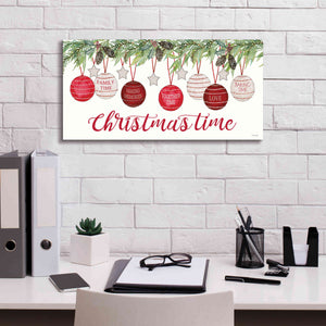 'Christmas Time Ornaments' by Cindy Jacobs, Canvas Wall Art,24 x 12