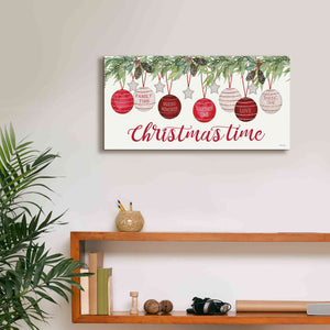 'Christmas Time Ornaments' by Cindy Jacobs, Canvas Wall Art,24 x 12