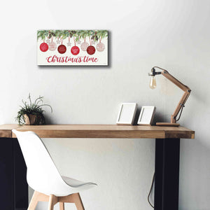 'Christmas Time Ornaments' by Cindy Jacobs, Canvas Wall Art,24 x 12
