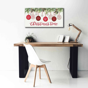 'Christmas Time Ornaments' by Cindy Jacobs, Canvas Wall Art,40 x 20