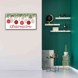 'Christmas Time Ornaments' by Cindy Jacobs, Canvas Wall Art,40 x 20