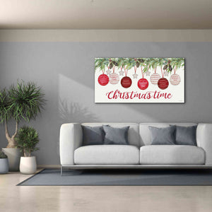 'Christmas Time Ornaments' by Cindy Jacobs, Canvas Wall Art,60 x 30