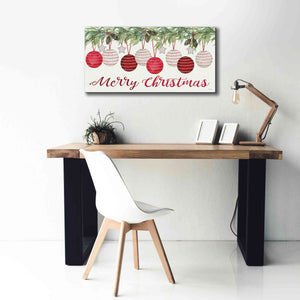 'Merry Christmas Ornaments' by Cindy Jacobs, Canvas Wall Art,40 x 20