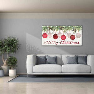 'Merry Christmas Ornaments' by Cindy Jacobs, Canvas Wall Art,60 x 30