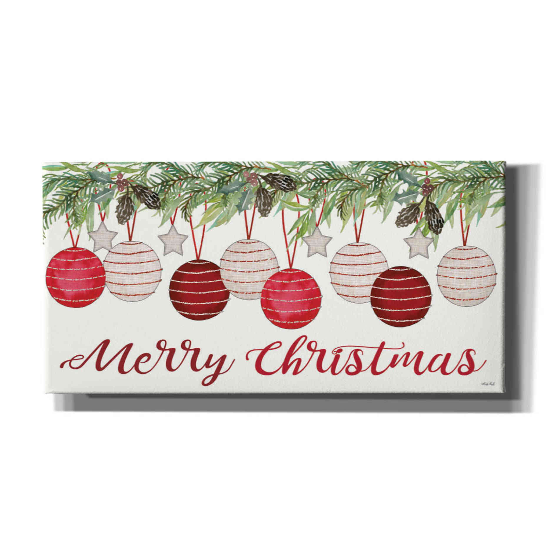 'Merry Christmas Ornaments' by Cindy Jacobs, Canvas Wall Art