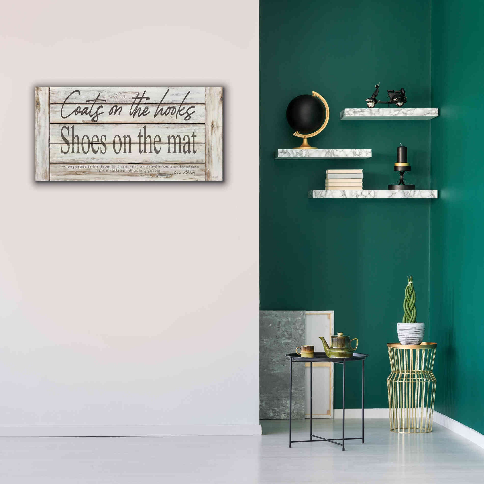 'Mud Room Rules' by Cindy Jacobs, Canvas Wall Art,40 x 20