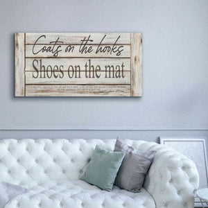 'Mud Room Rules' by Cindy Jacobs, Canvas Wall Art,60 x 30