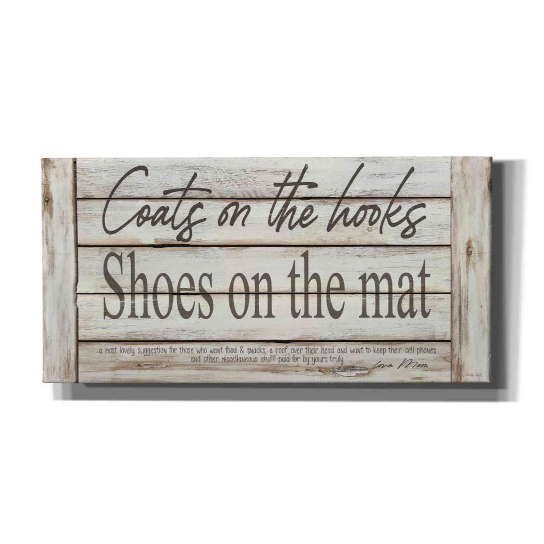 'Mud Room Rules' by Cindy Jacobs, Canvas Wall Art