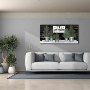 'Galvanized Pots Christmas Trees II' by Cindy Jacobs, Canvas Wall Art,60 x 30
