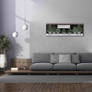 'Galvanized Pots Christmas Trees I' by Cindy Jacobs, Canvas Wall Art,60 x 20