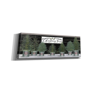 'Galvanized Pots Christmas Trees I' by Cindy Jacobs, Canvas Wall Art