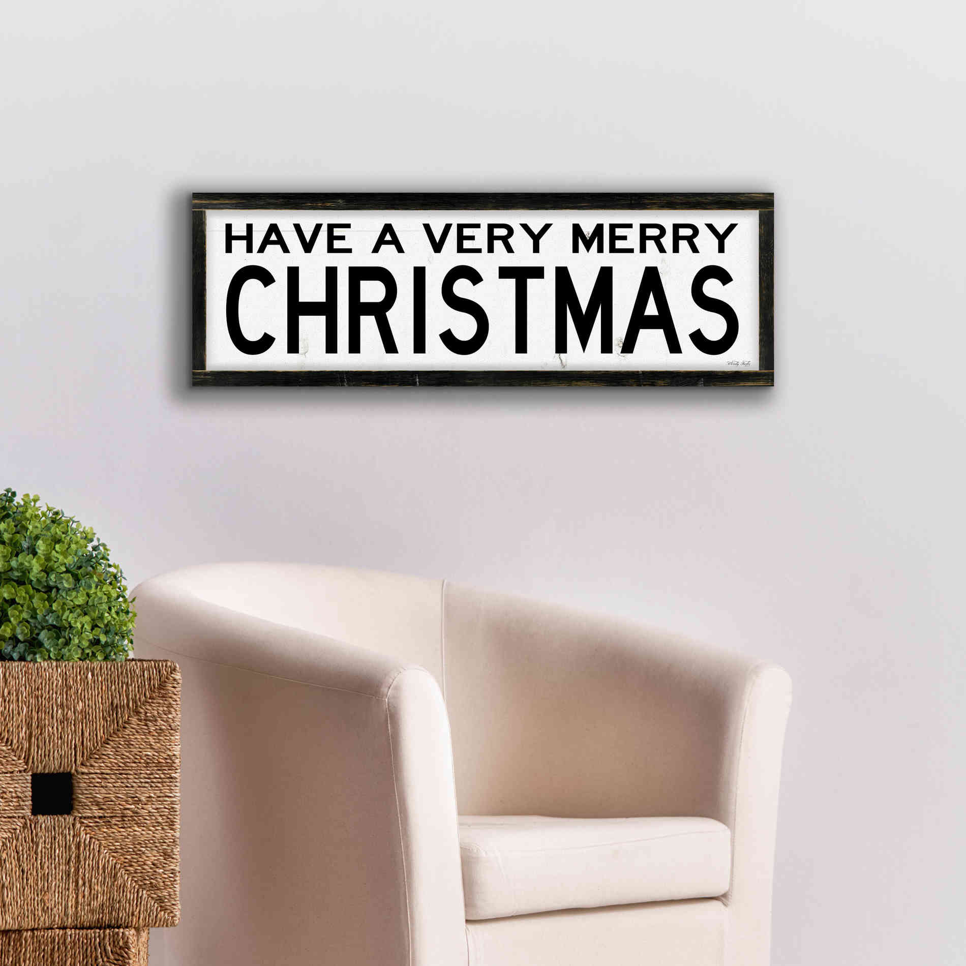 'Have a Very Merry Christmas' by Cindy Jacobs, Canvas Wall Art,36 x 12