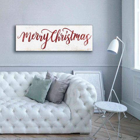 Image of 'Merry Christmas Cursive' by Cindy Jacobs, Canvas Wall Art,60 x 20