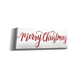 'Merry Christmas Cursive' by Cindy Jacobs, Canvas Wall Art