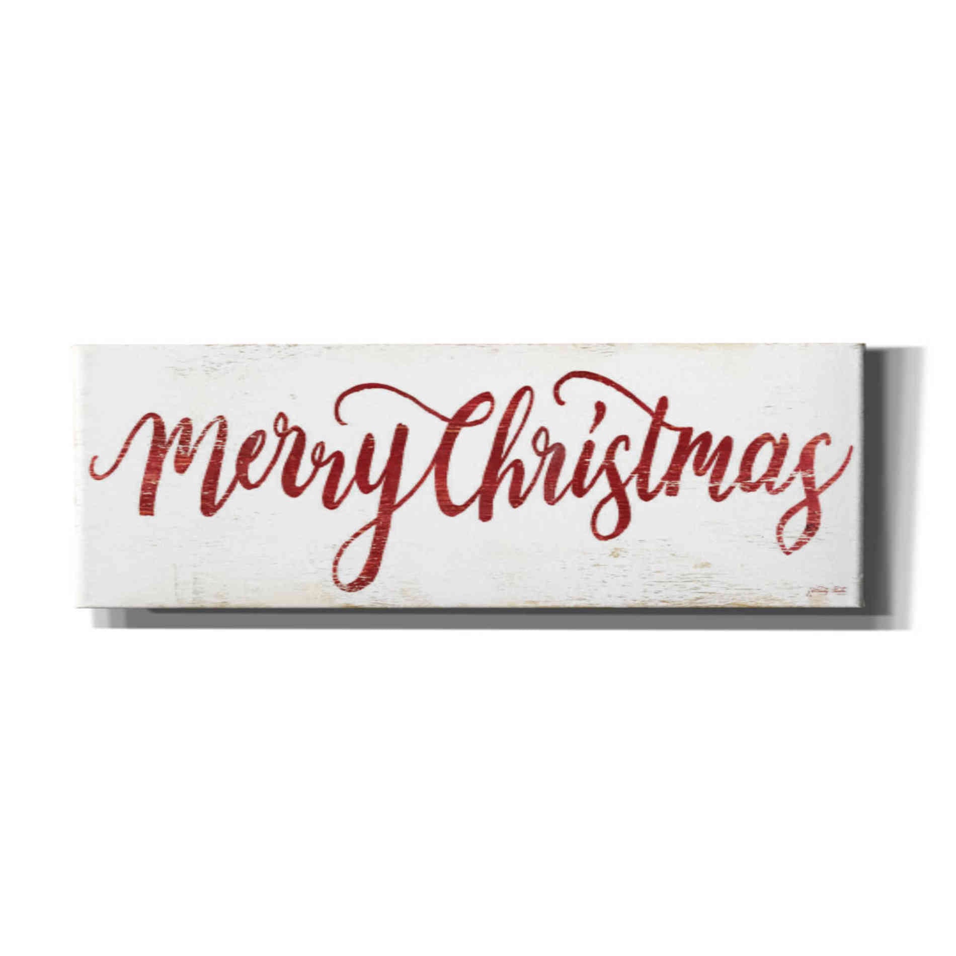'Merry Christmas Cursive' by Cindy Jacobs, Canvas Wall Art
