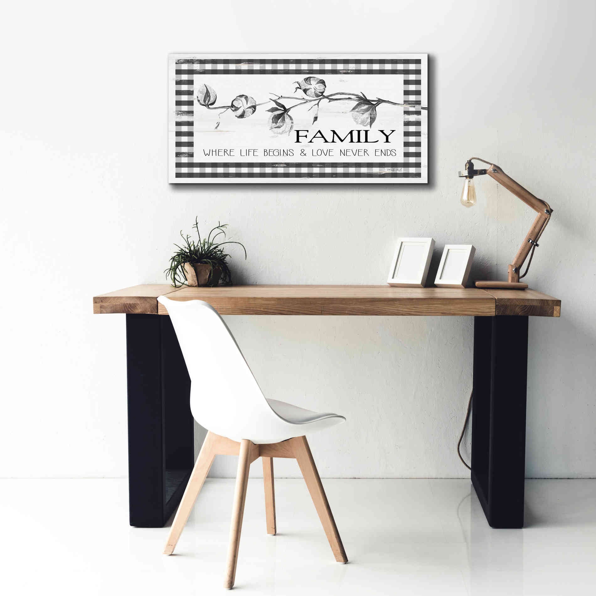 'Family Plaid' by Cindy Jacobs, Canvas Wall Art,40 x 20