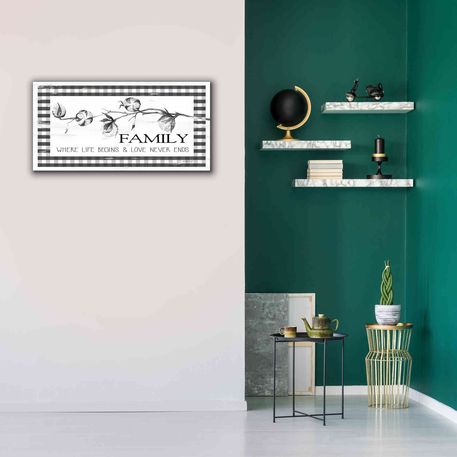 'Family Plaid' by Cindy Jacobs, Canvas Wall Art,40 x 20