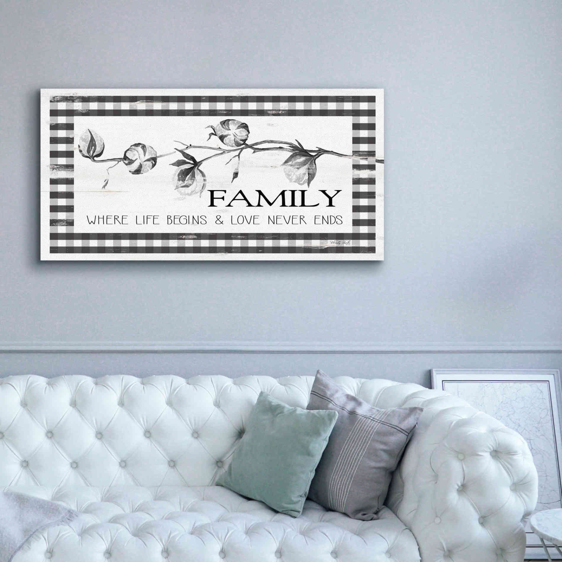 'Family Plaid' by Cindy Jacobs, Canvas Wall Art,60 x 30