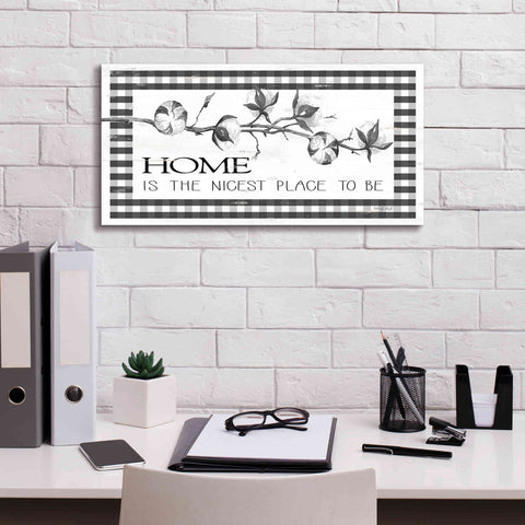 Image of 'Home Plaid' by Cindy Jacobs, Canvas Wall Art,24 x 12