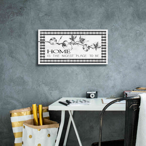 'Home Plaid' by Cindy Jacobs, Canvas Wall Art,24 x 12