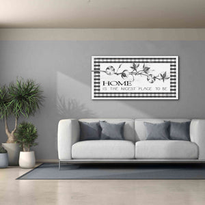 'Home Plaid' by Cindy Jacobs, Canvas Wall Art,60 x 30