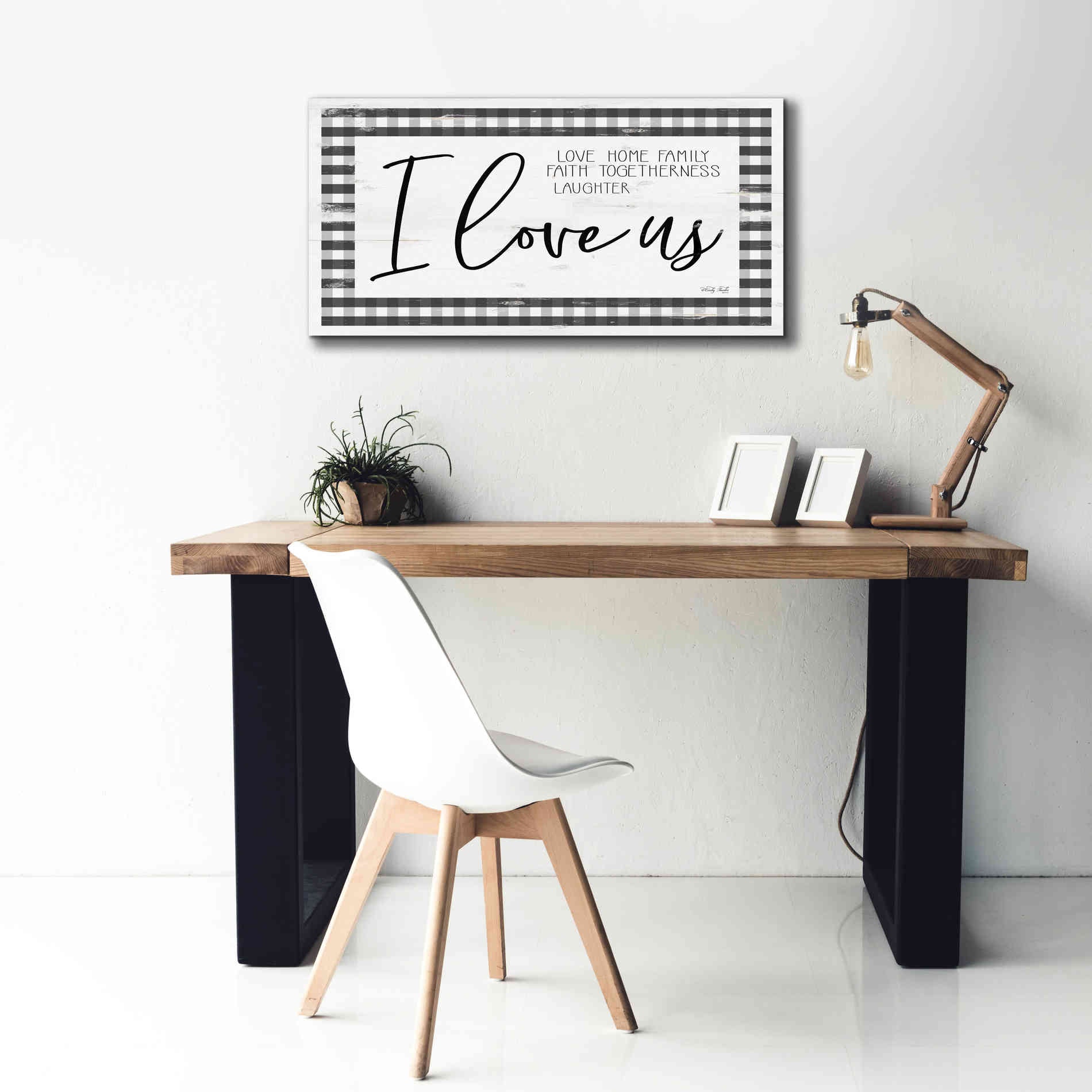 'I Love Us' by Cindy Jacobs, Canvas Wall Art,40 x 20