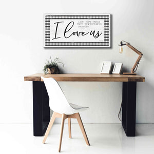 'I Love Us' by Cindy Jacobs, Canvas Wall Art,40 x 20