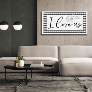 'I Love Us' by Cindy Jacobs, Canvas Wall Art,60 x 30