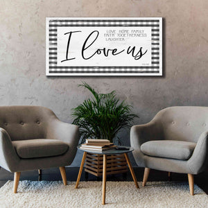 'I Love Us' by Cindy Jacobs, Canvas Wall Art,60 x 30