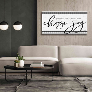 'Choose Joy Plaid' by Cindy Jacobs, Canvas Wall Art,60 x 30