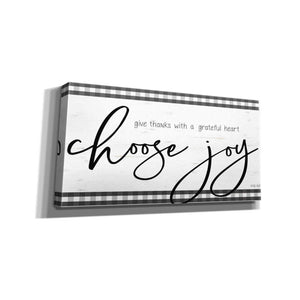 'Choose Joy Plaid' by Cindy Jacobs, Canvas Wall Art
