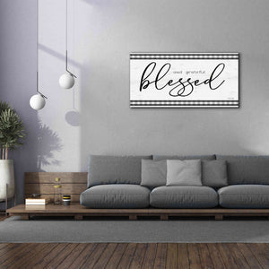 'Blessed and Grateful Plaid' by Cindy Jacobs, Canvas Wall Art,60 x 30