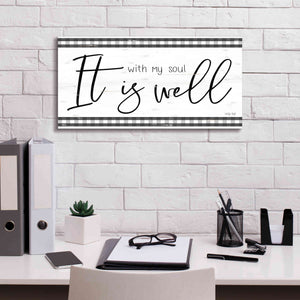 'It is Well Plaid' by Cindy Jacobs, Canvas Wall Art,24 x 12
