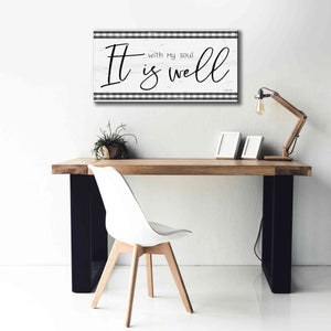 'It is Well Plaid' by Cindy Jacobs, Canvas Wall Art,40 x 20