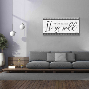 'It is Well Plaid' by Cindy Jacobs, Canvas Wall Art,60 x 30