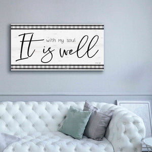 'It is Well Plaid' by Cindy Jacobs, Canvas Wall Art,60 x 30